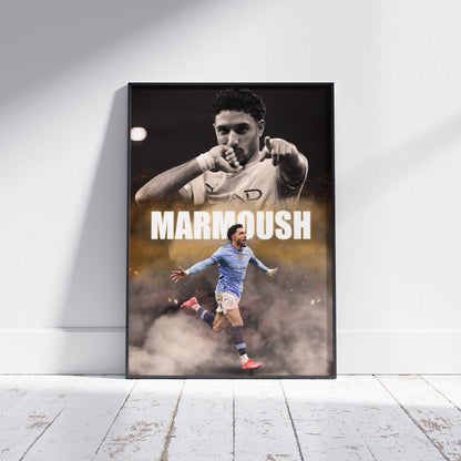 Omar Marmoush Man City Football Poster