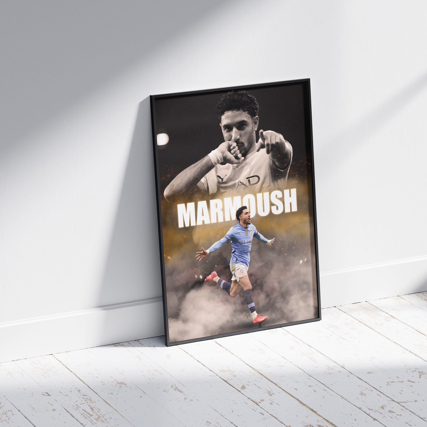 Omar Marmoush Man City Football Poster