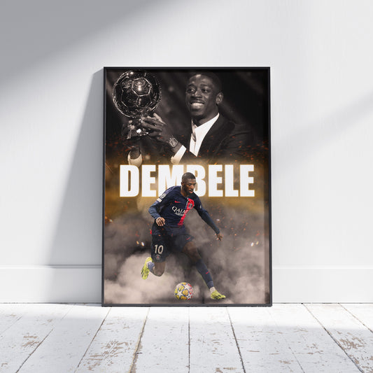 Ousmane Dembele Football Poster
