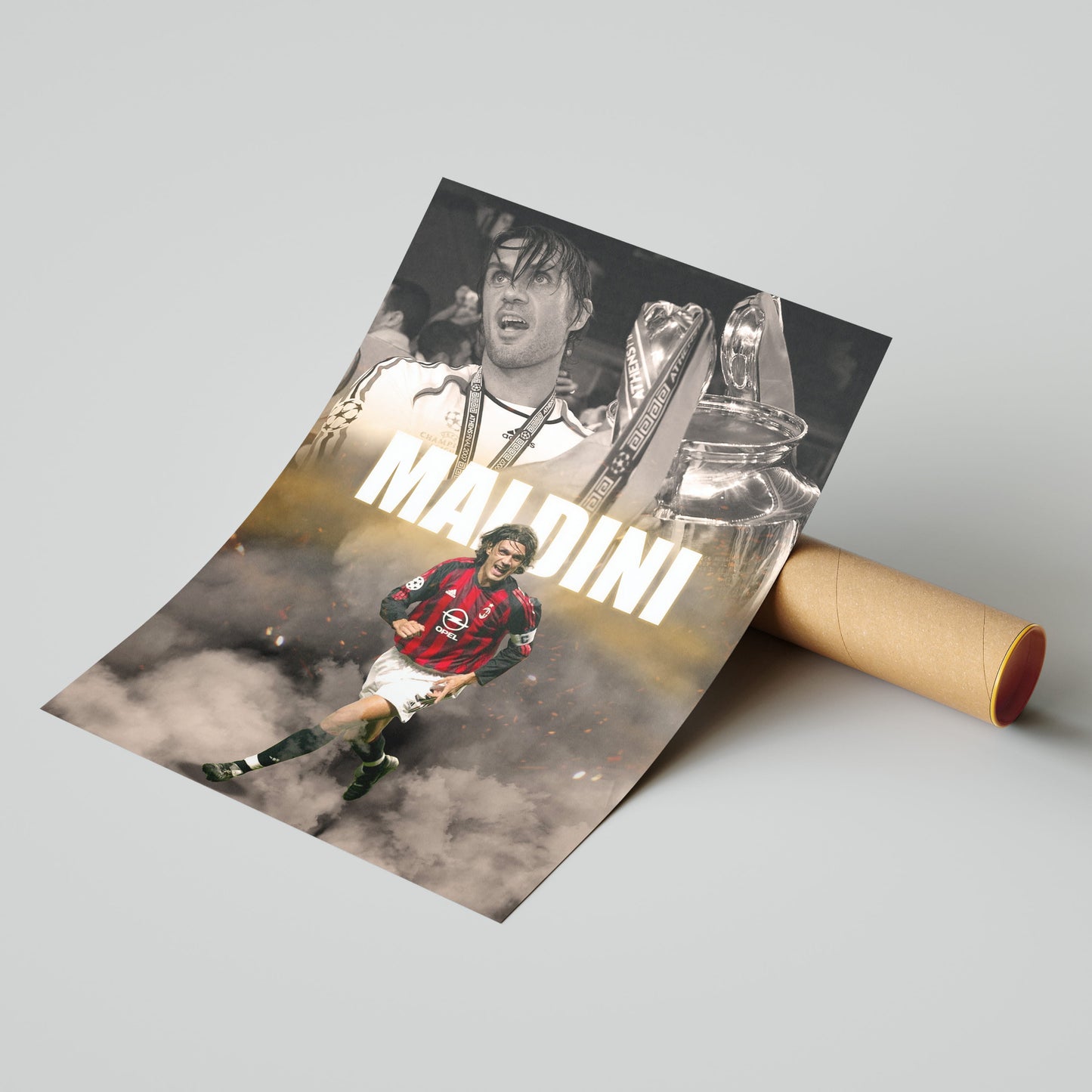 Paolo Maldini AC Milan Football Poster