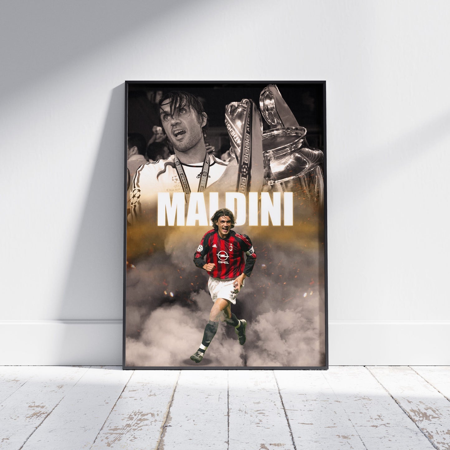 Paolo Maldini AC Milan Football Poster