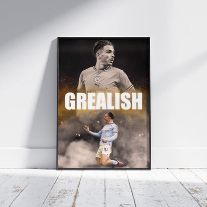 Jack Grealish Man City Football Poster