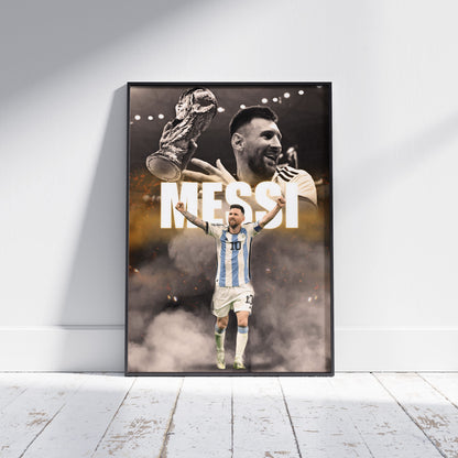 Lionel Messi World Cup Football Poster