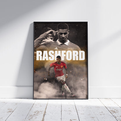 Marcus Rashford Man Utd Football Poster