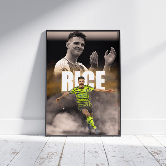 Declan Rice Arsenal Football Poster