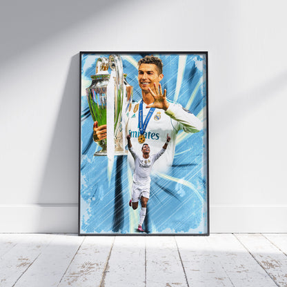 Cristiano Ronaldo Real Madrid Football Poster