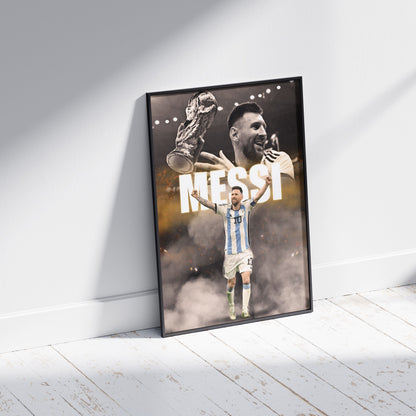 Lionel Messi World Cup Football Poster