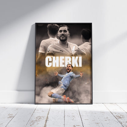 Rayan Cherki Man City Football Poster