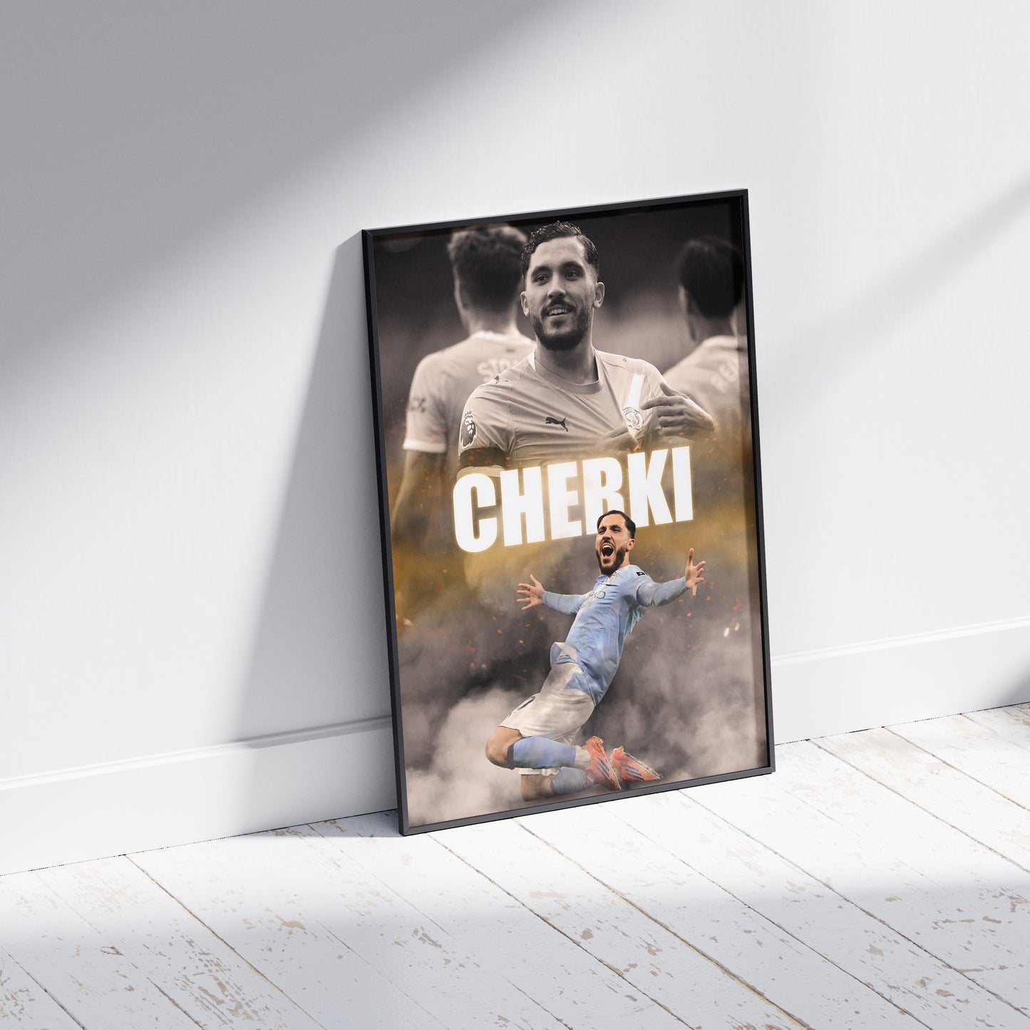 Rayan Cherki Man City Football Poster