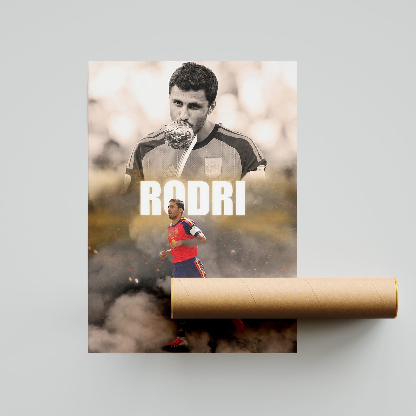 Rodri Spain World Cup Football Poster