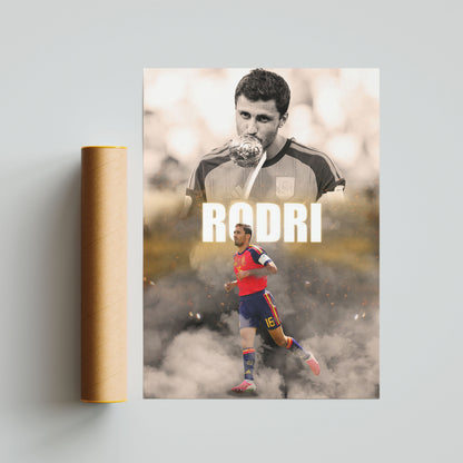 Rodri Spain World Cup Football Poster