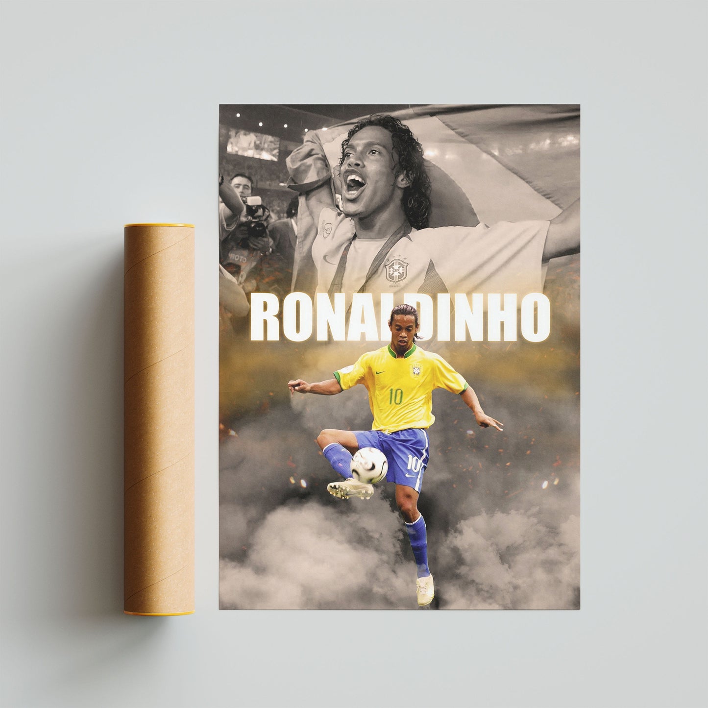 Ronaldinho Brazil Football Poster