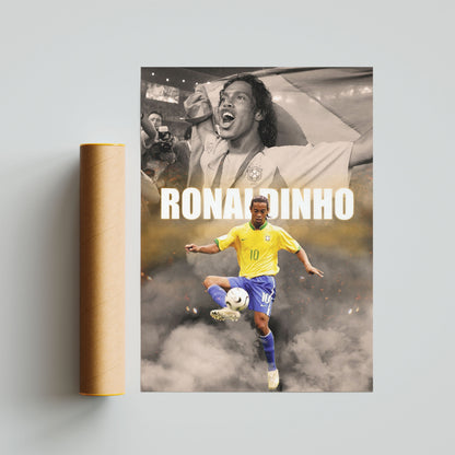 Ronaldinho Brazil Football Poster