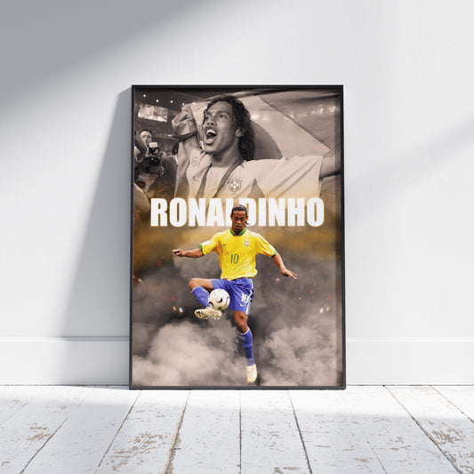 Ronaldinho Brazil Football Poster
