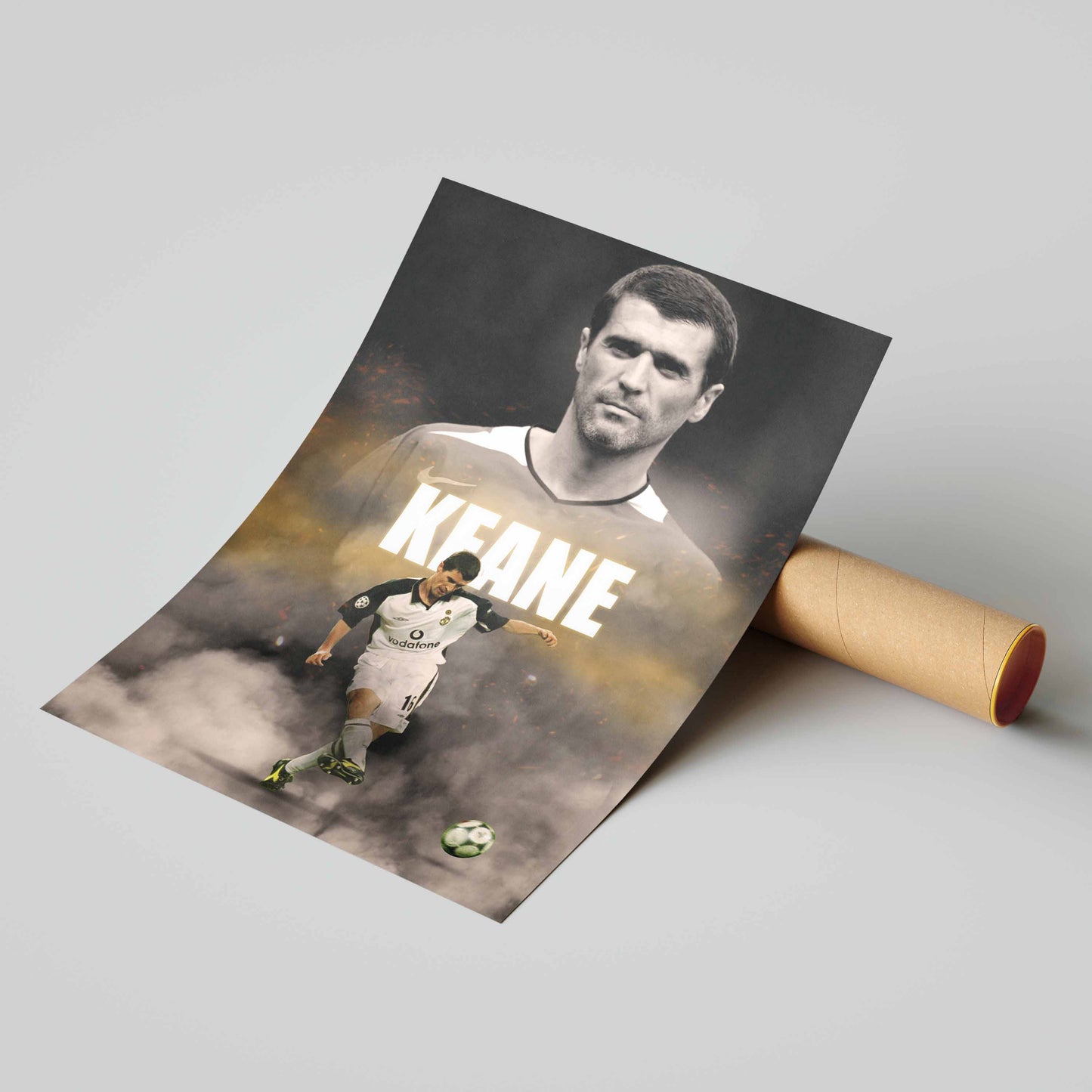 Roy Keane Manchester Utd Football Poster - FootballCorner