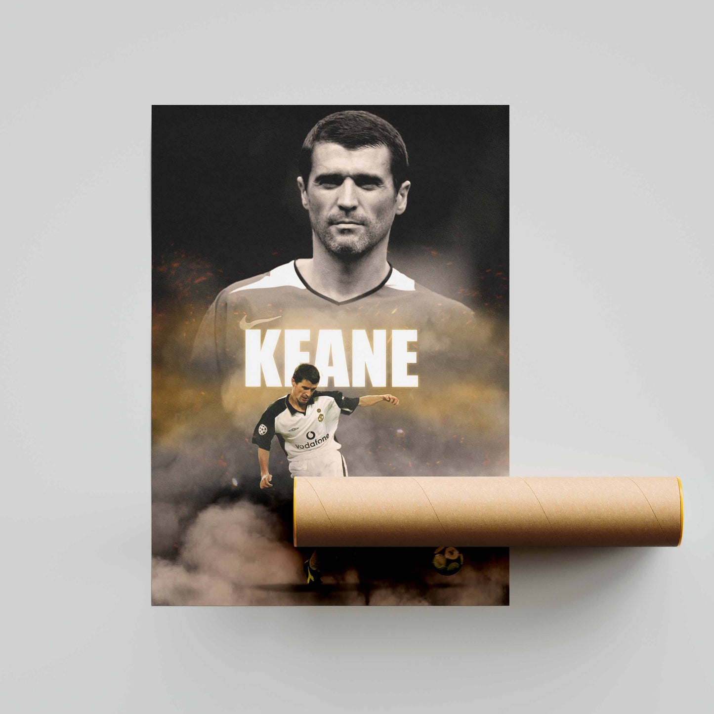 Roy Keane Manchester Utd Football Poster - FootballCorner