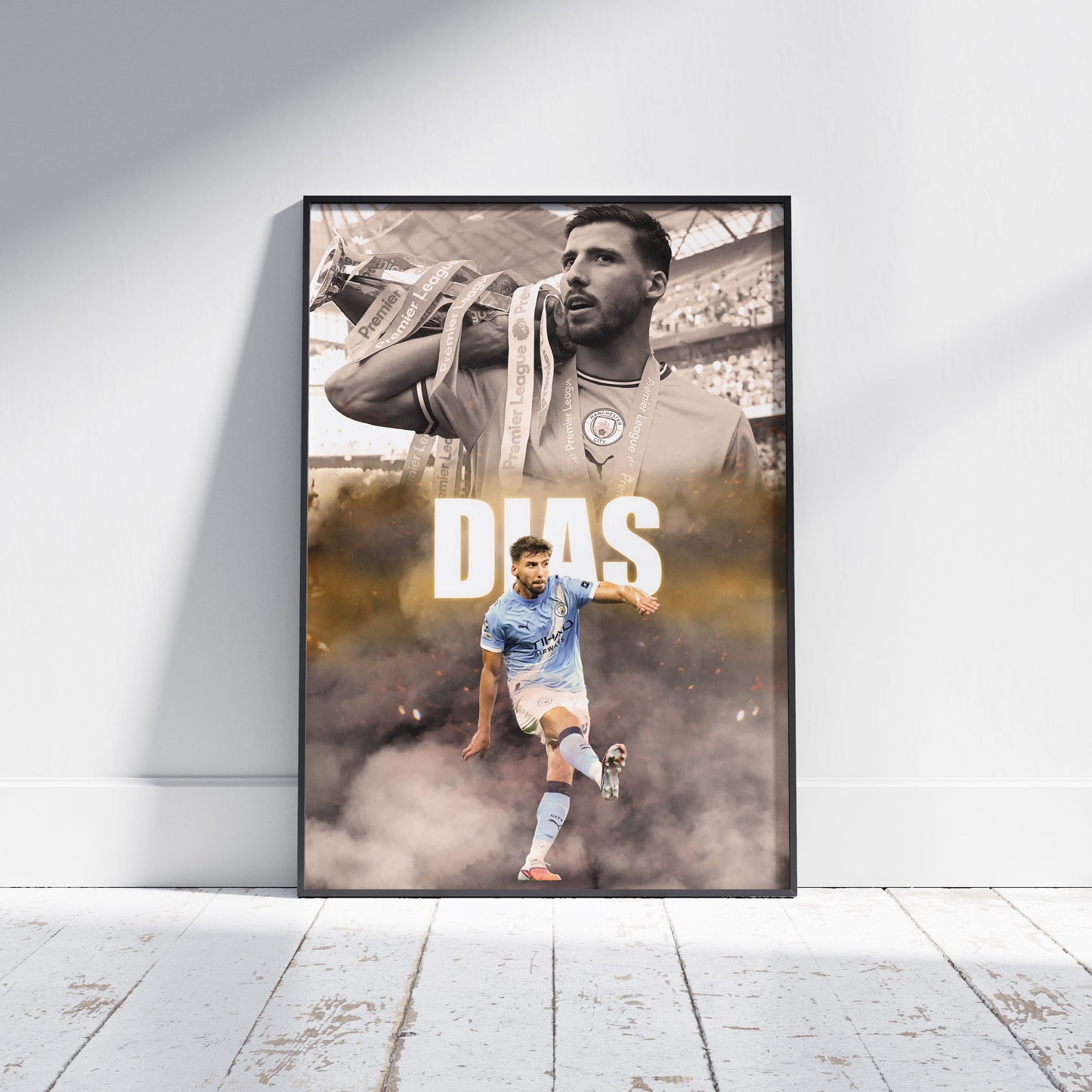 Ruben Dias Man City Football Poster