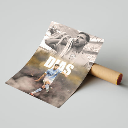 Ruben Dias Man City Football Poster