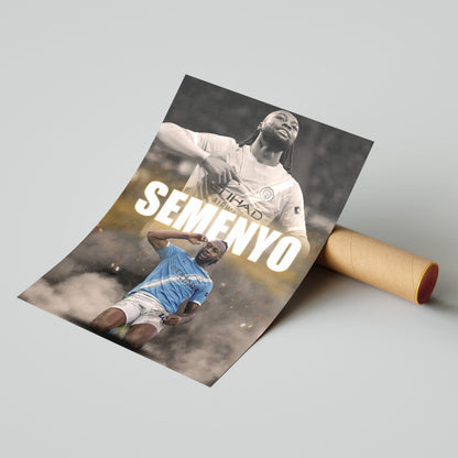 Antoine Semenyo Man City Football Poster