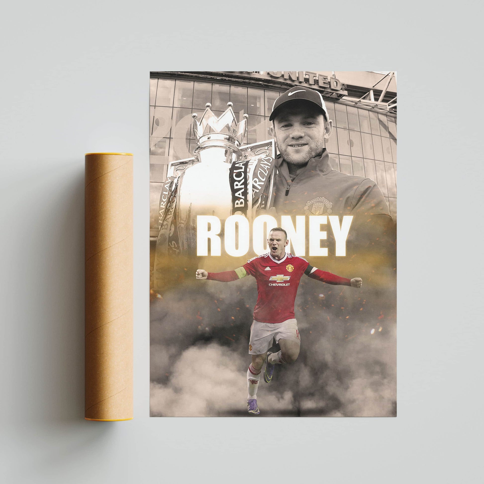 Wayne Rooney Manchester Utd Football Poster - FootballCorner