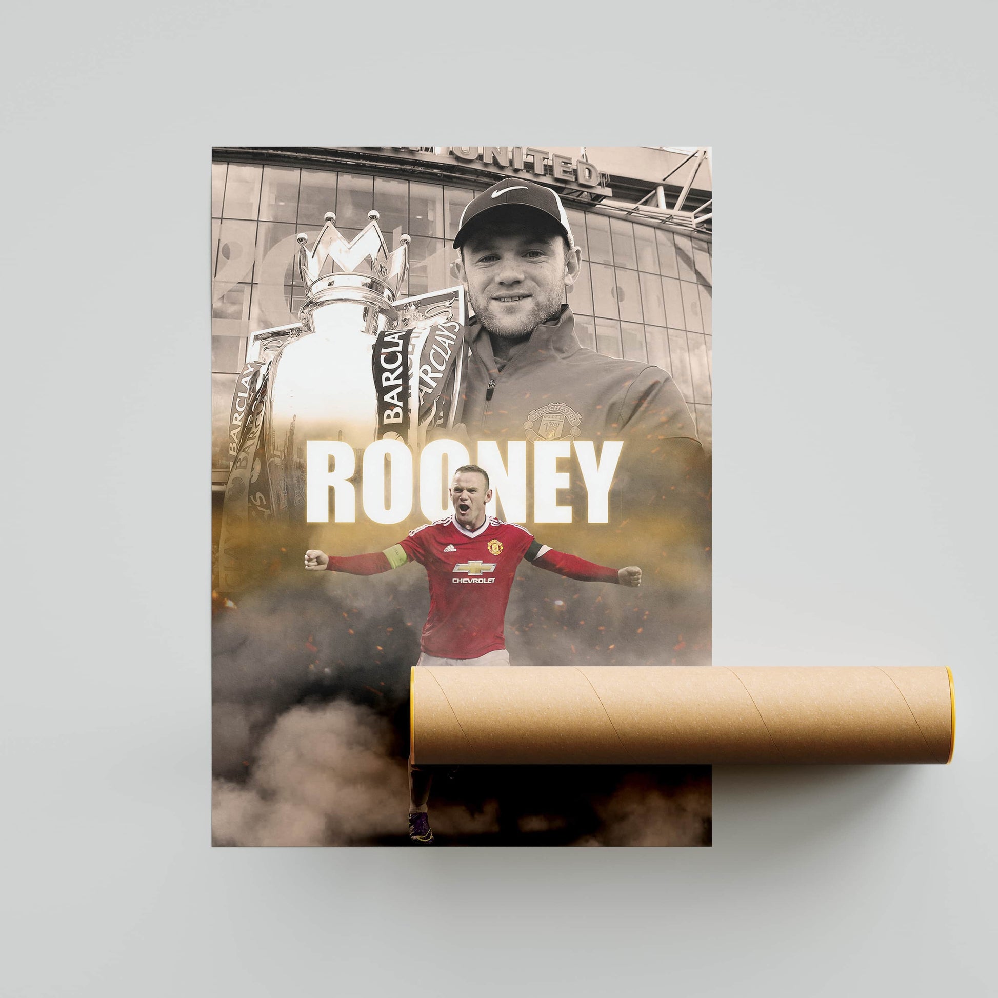 Wayne Rooney Manchester Utd Football Poster - FootballCorner