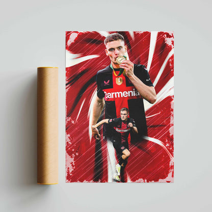 Florian Wirtz Bayer Leverkusen Poster Print