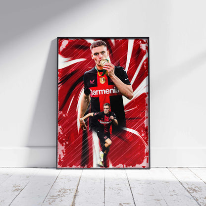 Florian Wirtz Bayer Leverkusen Poster Print