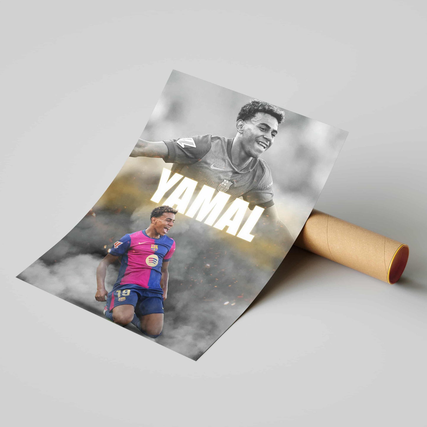 Lamine Yamal Barcelona Football Poster