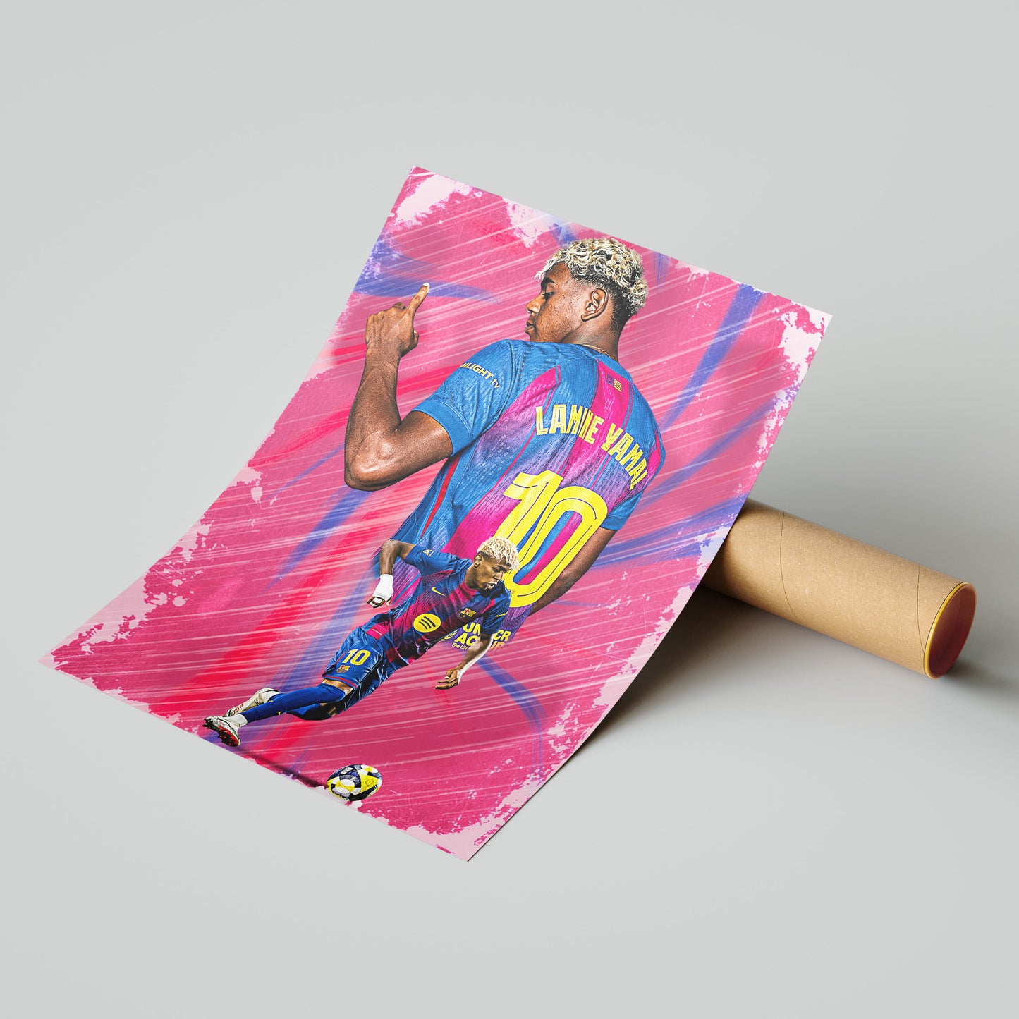 Lamine Yamal FC Barcelona Football Poster
