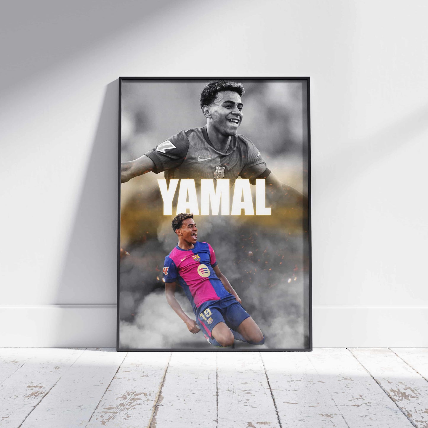 Lamine Yamal Barcelona Football Poster