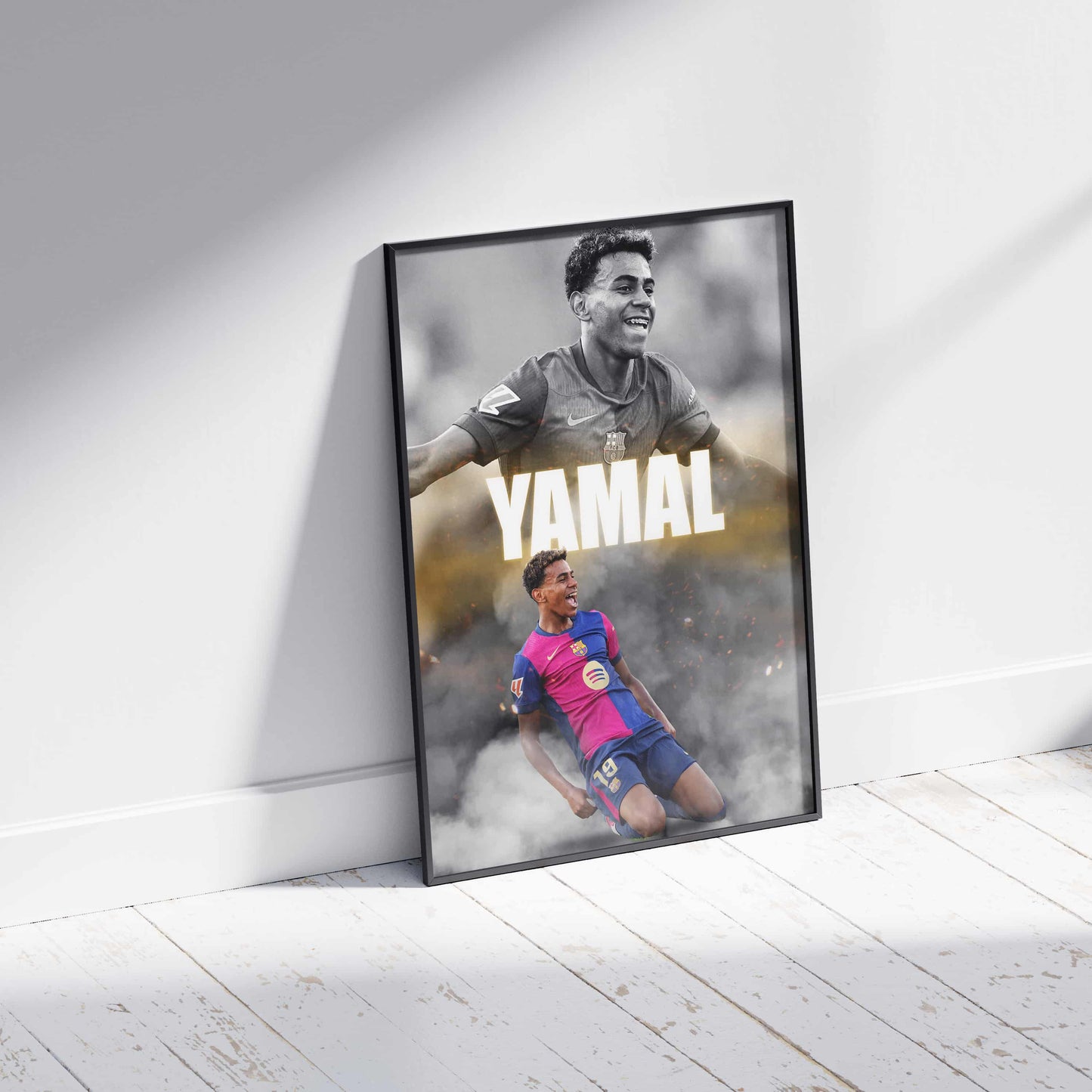 Lamine Yamal Barcelona Football Poster