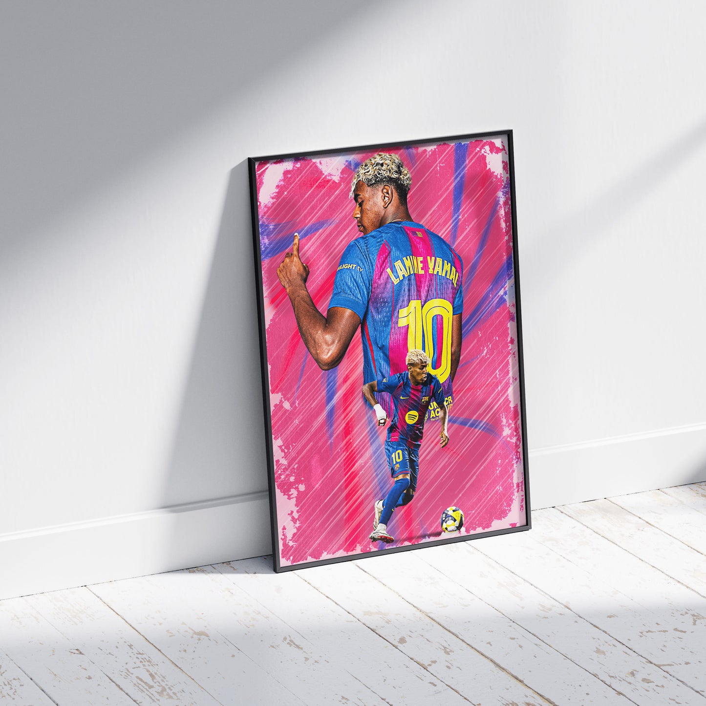 Lamine Yamal FC Barcelona Football Poster