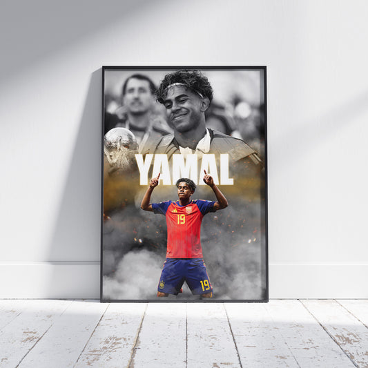 Lamine Yamal Spain World Cup Football Poster