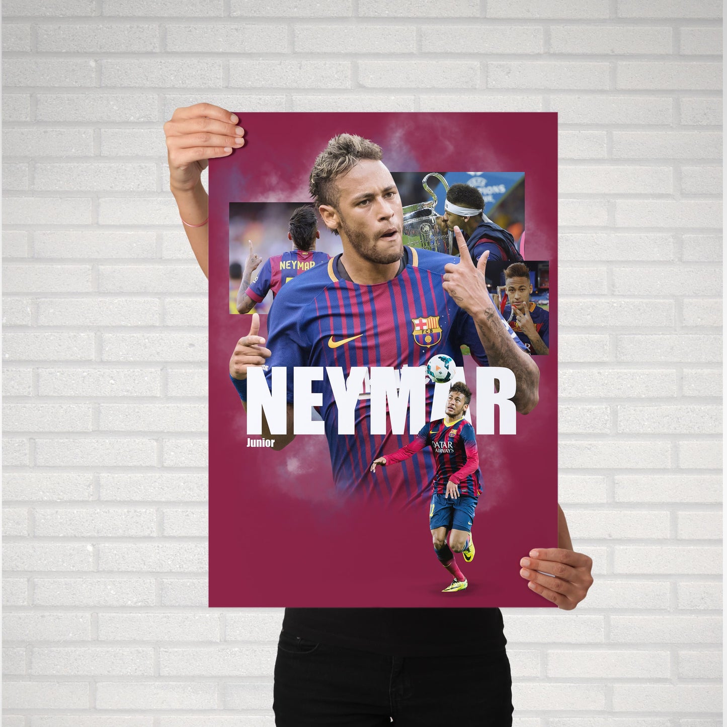 Neymar Barcelona Football Poster