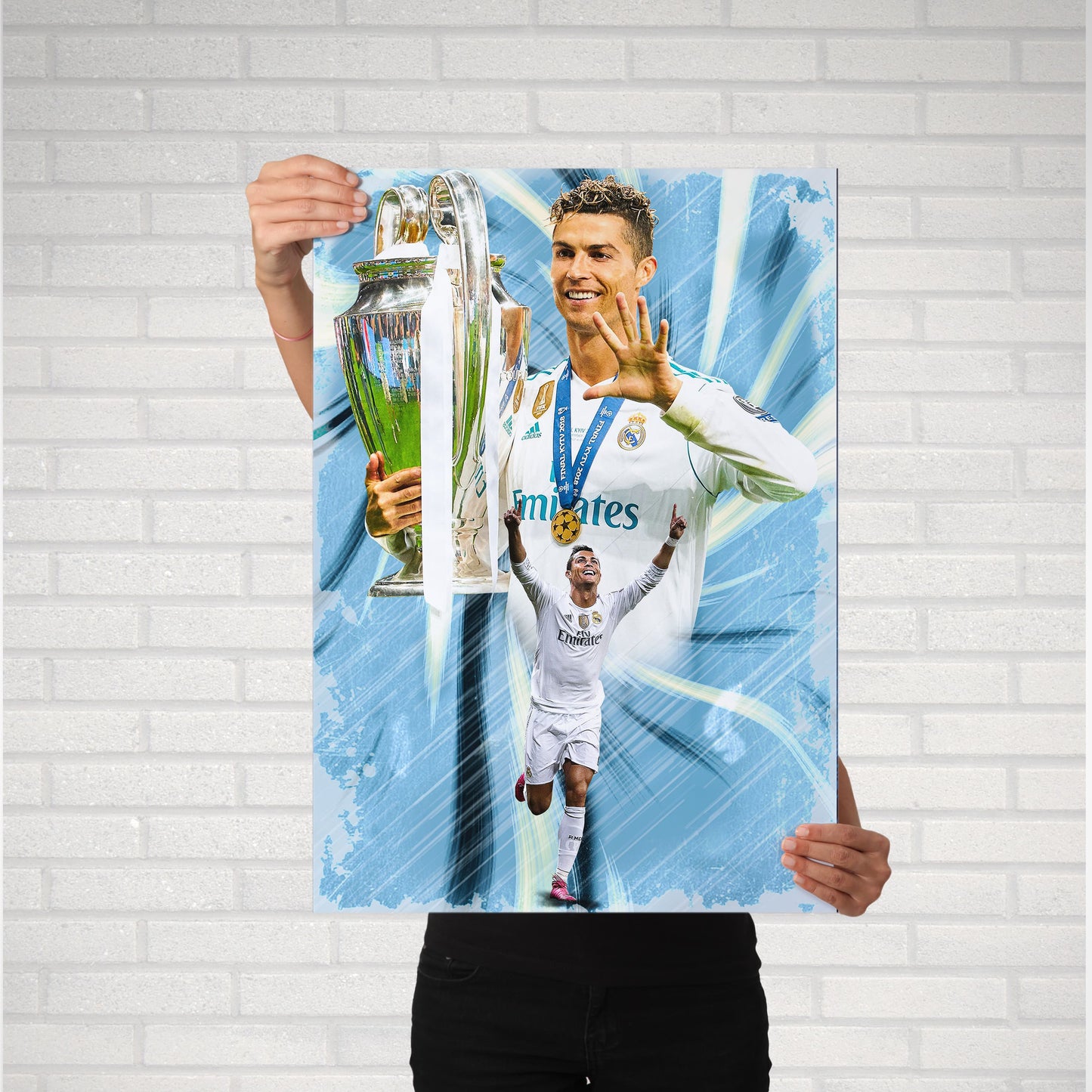 Cristiano Ronaldo Real Madrid Football Poster