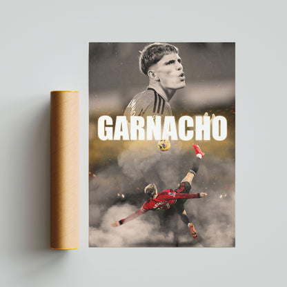 Alejandro Garnacho Man Utd Football Poster