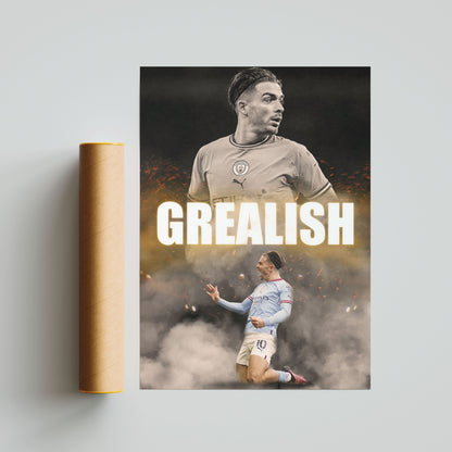 Jack Grealish Man City Football Poster