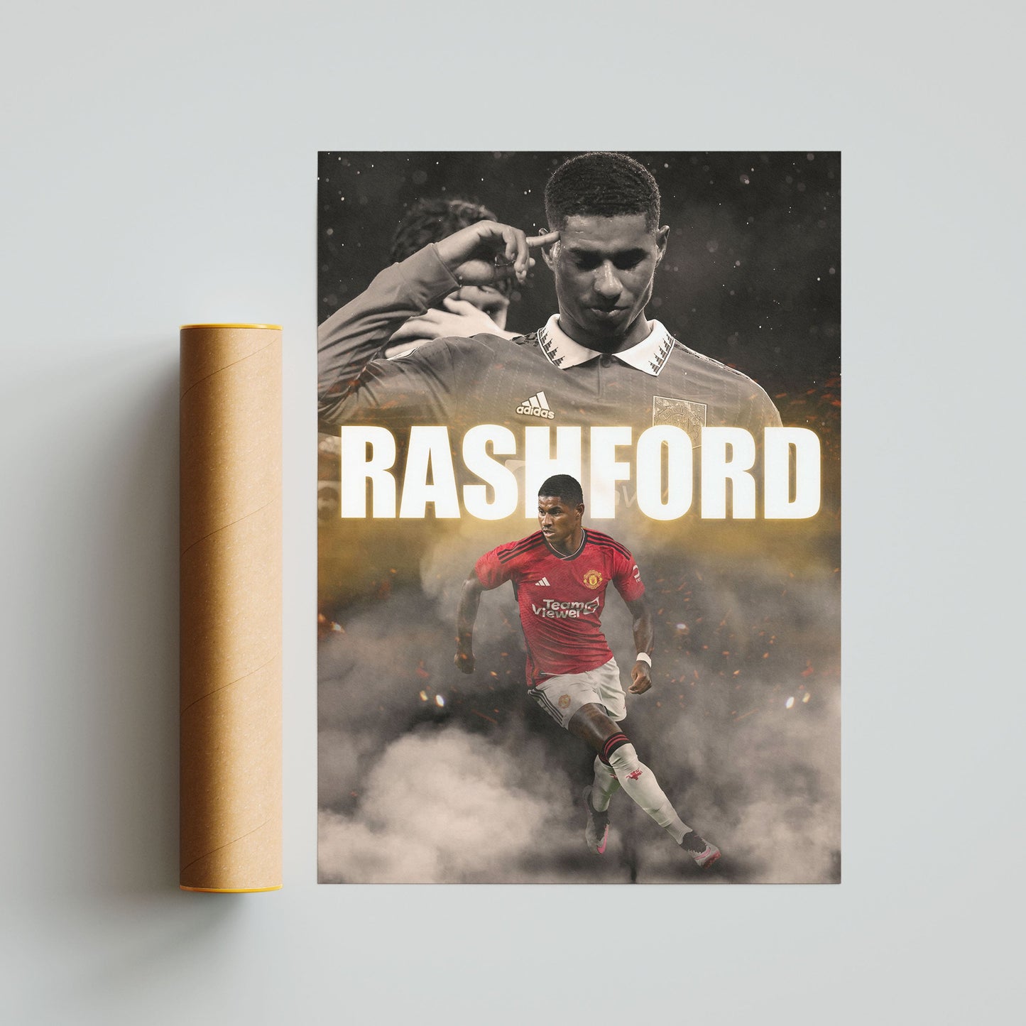 Marcus Rashford Man Utd Football Poster