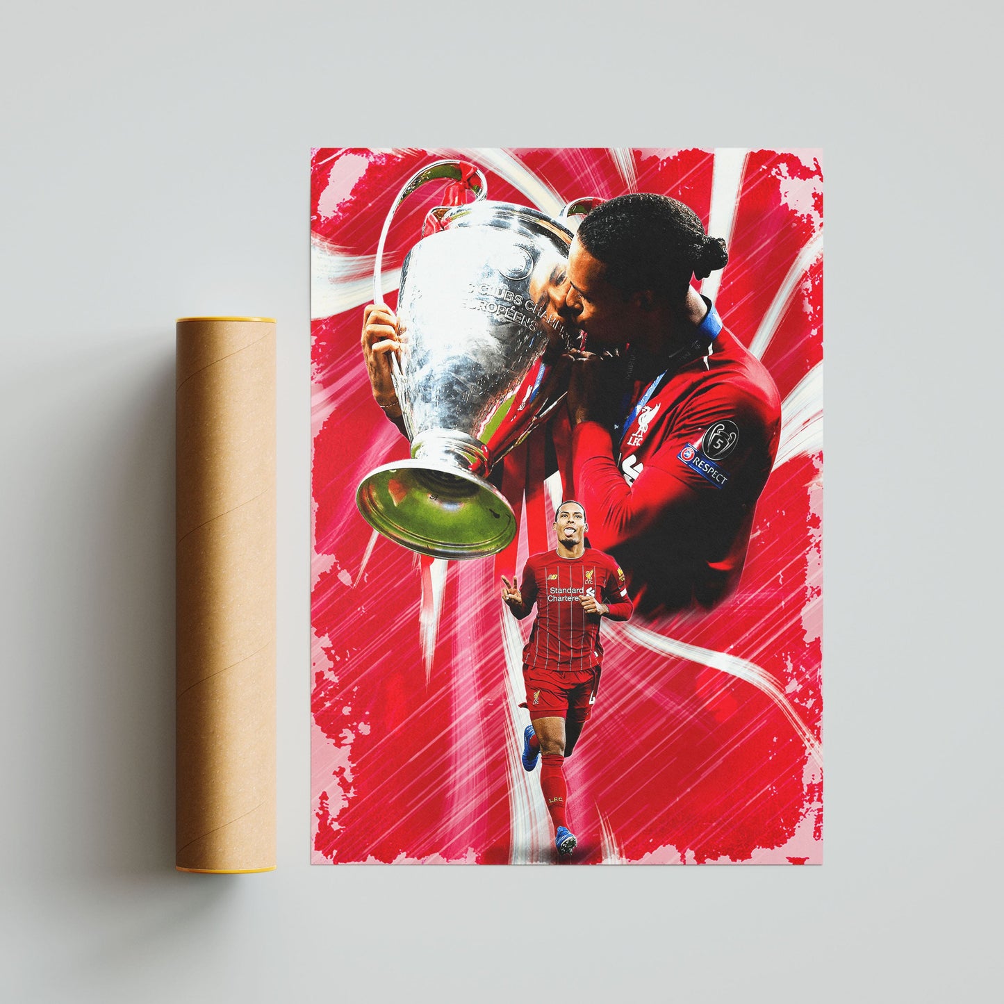 Virgil van Dijk Liverpool Football Poster