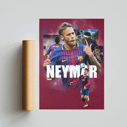 Neymar Barcelona Football Poster