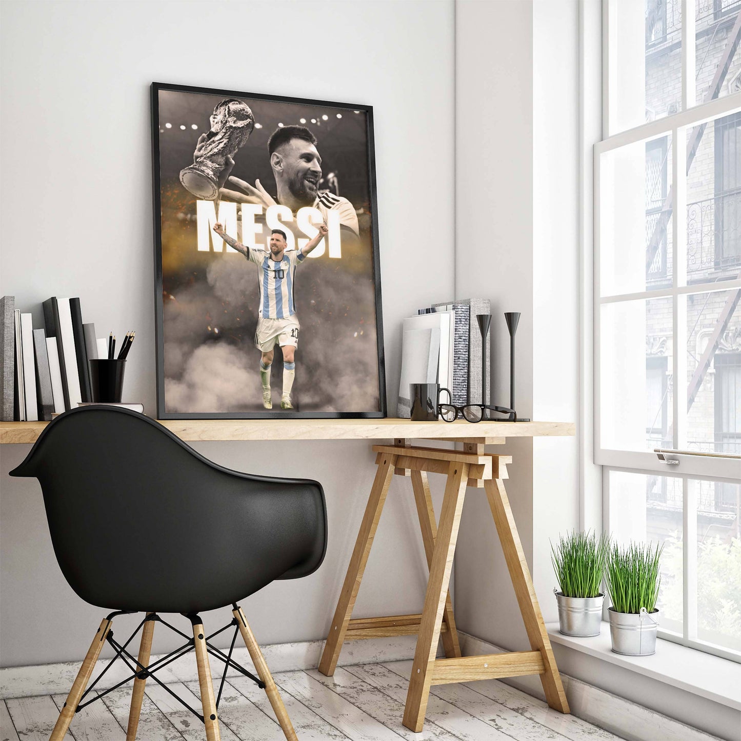 Lionel Messi World Cup Football Poster