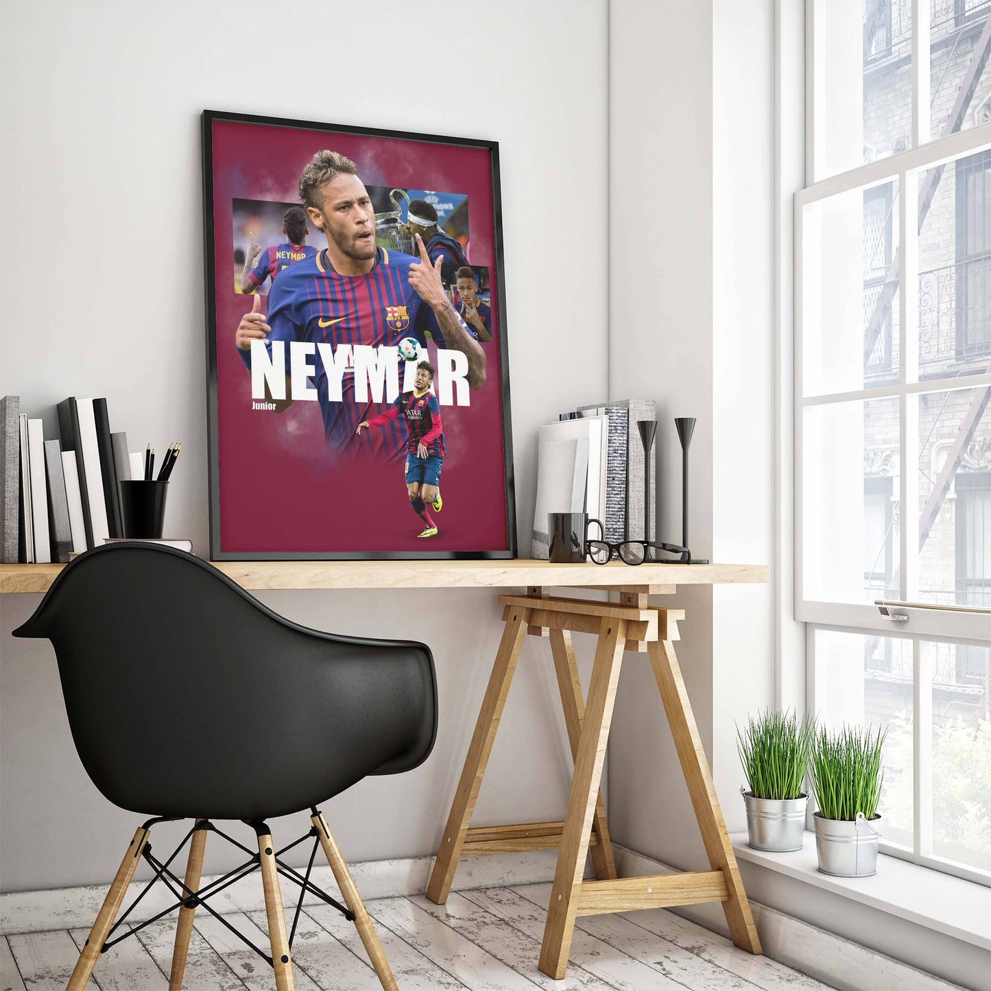 Neymar Barcelona Football Poster