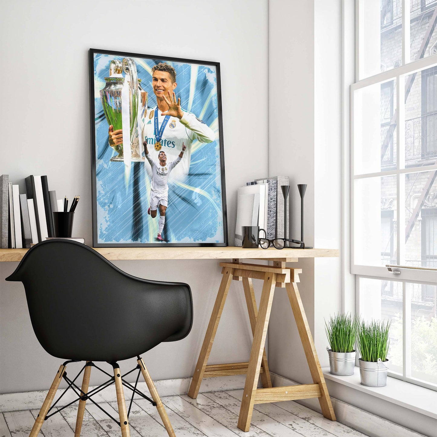 Cristiano Ronaldo Real Madrid Football Poster